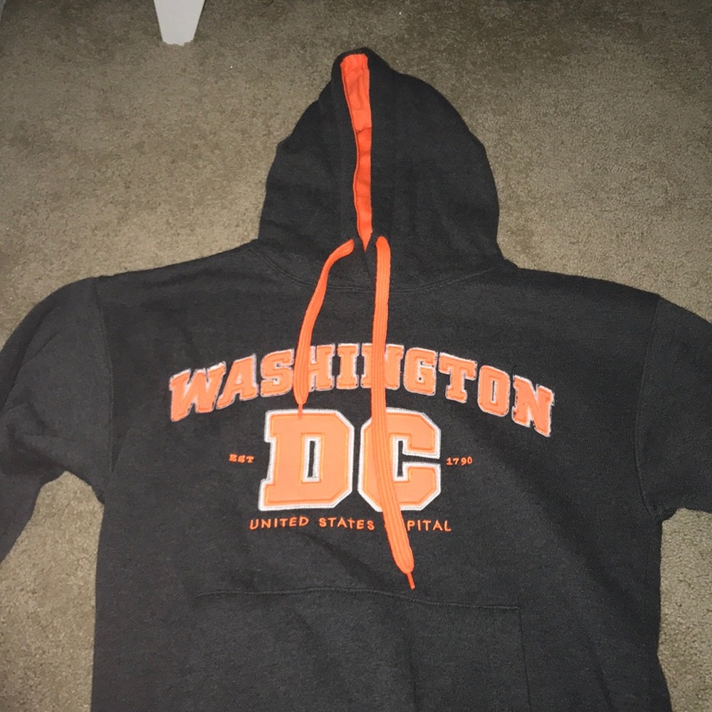 Washington DC orange &grey hoodie